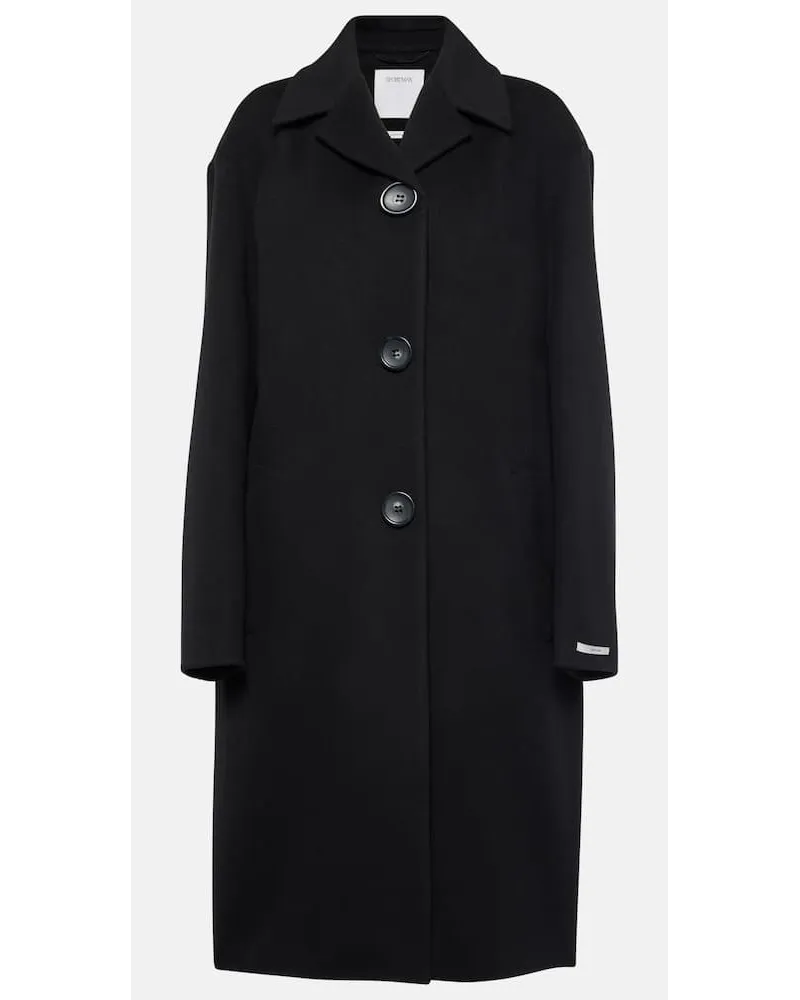 SPORTMAX Mantel Fiuggi aus Schurwolle Schwarz