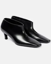 Totême Ankle Boots aus Leder Schwarz