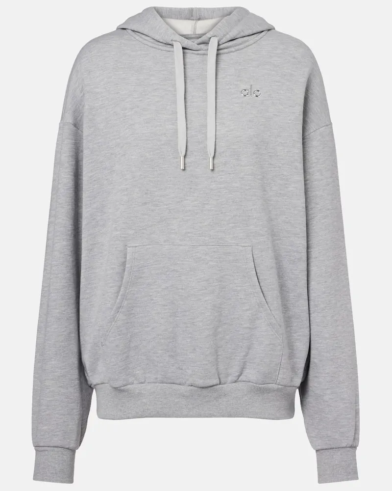 alo Hoodie Accolade aus French Terry Grau