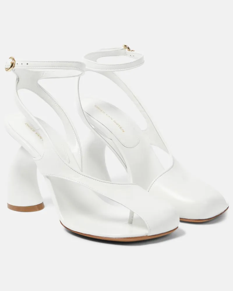 Dries van Noten Bridal Pumps aus Leder Weiß