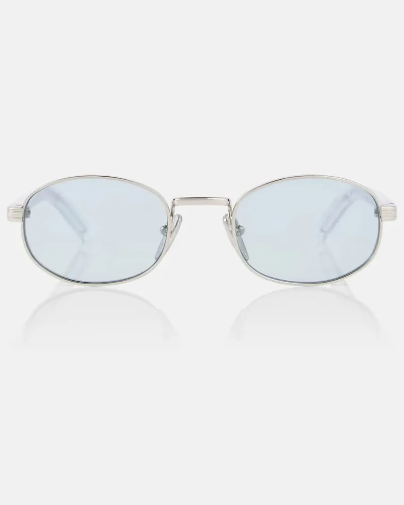 Prada Ovale Sonnenbrille Silber