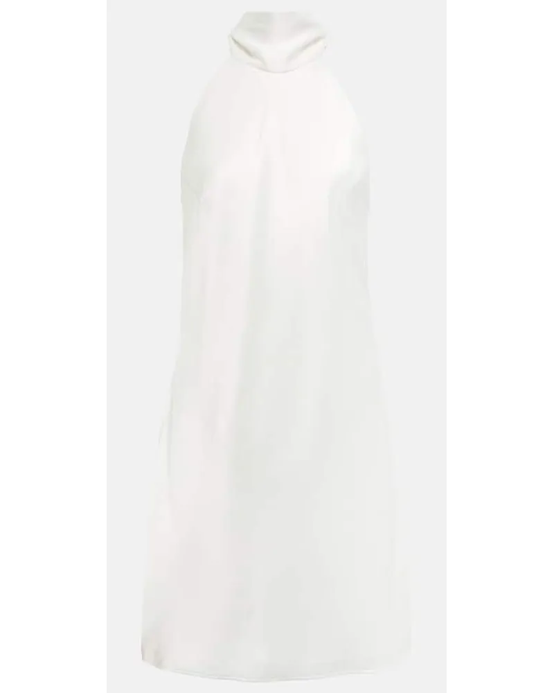 GALVAN Bridal Minikleid aus Satin Weiss