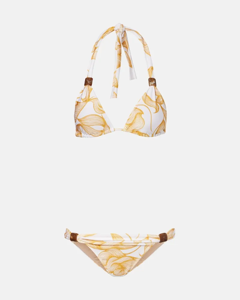 Adriana Degreas Bedruckter Bikini Gelb