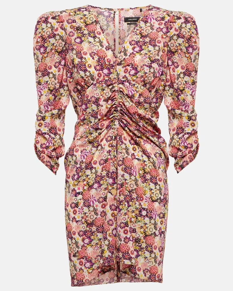 Isabel Marant Minikleid Celina aus einem Seidengemisch Multicolor
