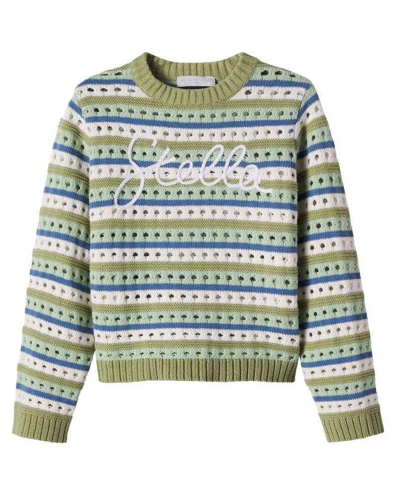 Stella McCartney Kids Bestickter Pullover aus Baumwolle Multicolor