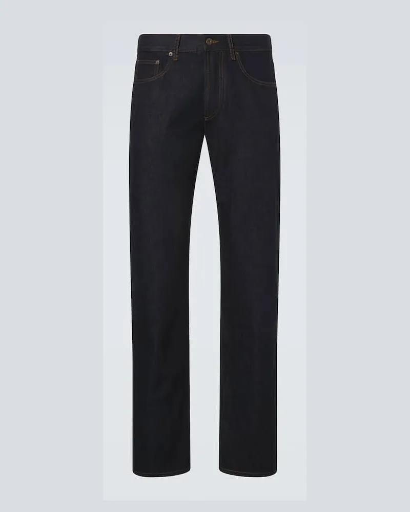 Burberry Mid-Rise Straight Jeans Blau