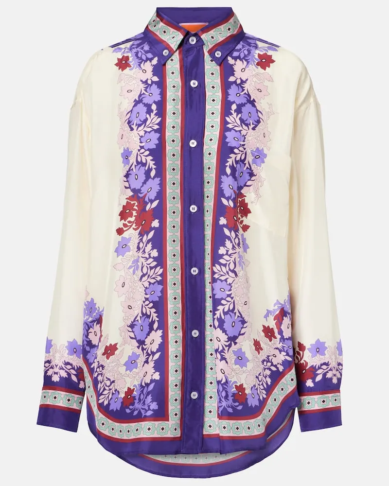 La DoubleJ Hemd Better Than Your Boyfriend aus Seide Weiß