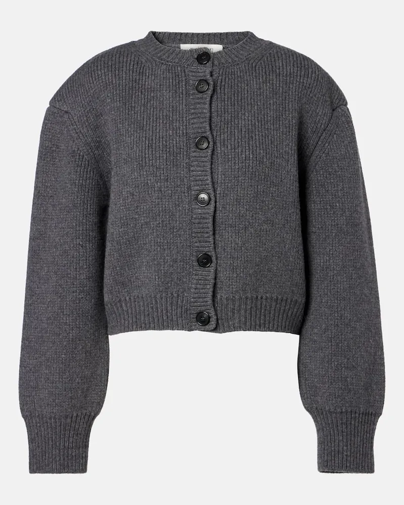 Róhe Róhe Cardigan Statement aus Wolle Grau