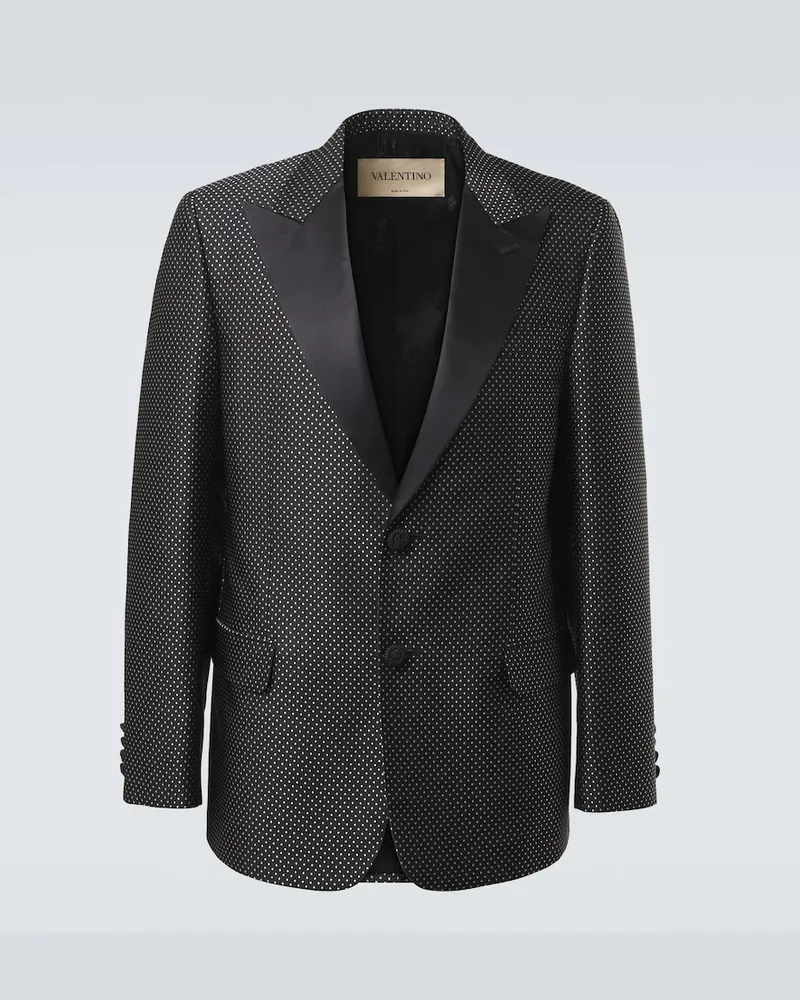 Valentino Garavani Smokingjacke aus Jacquard Schwarz