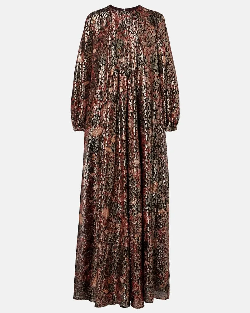Max Mara Maxikleid Zinnia aus einem Seidengemisch Braun