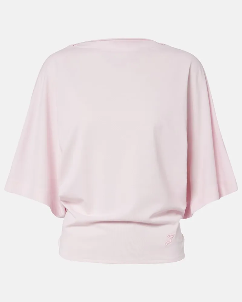 Jacquemus T-Shirt Moisson aus Jersey mit offenem Rücken Rosa