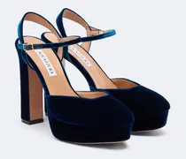 Plateau-Pumps Amira aus Samt