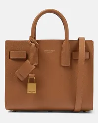 Saint Laurent Tote Sac De Jour Nano aus Leder Braun