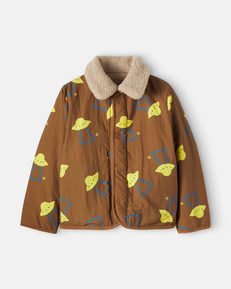 BOBO CHOSES Wendbare Jacke Pixel Abduction aus Teddyfleece Multicolor