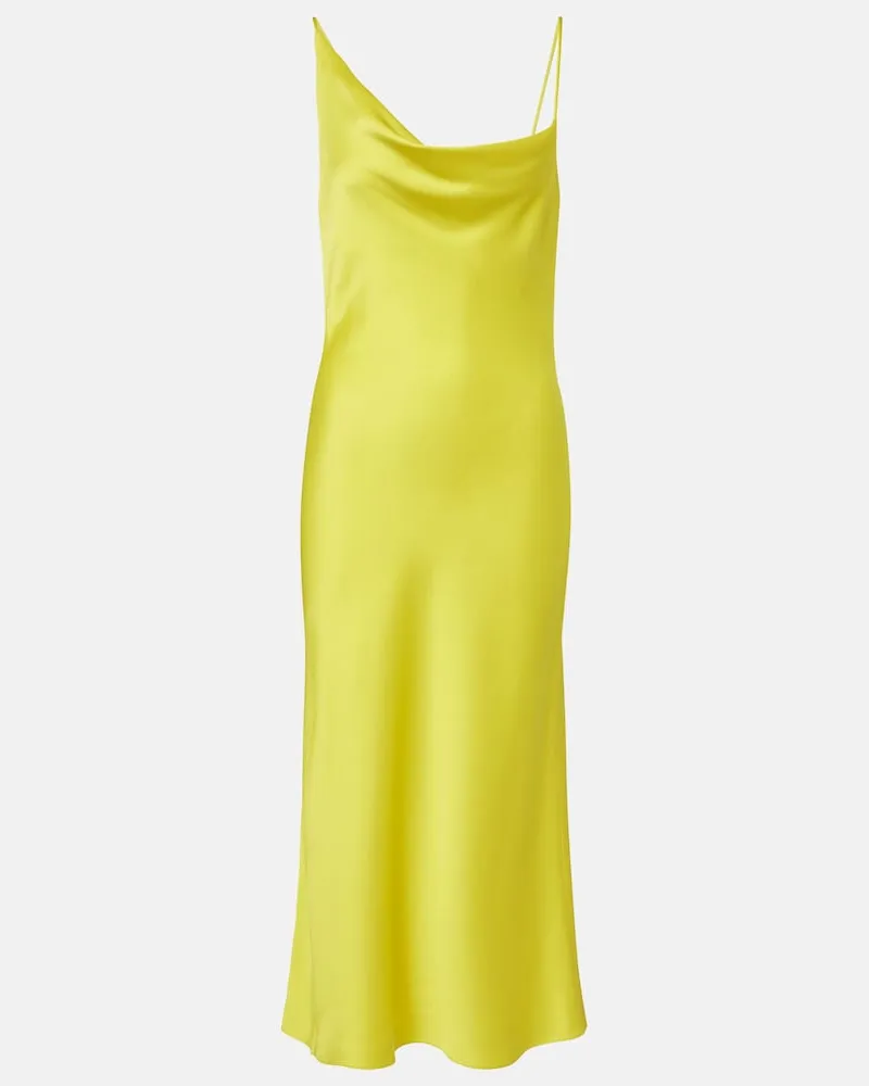 Stella McCartney Slipdress aus Satin Gelb