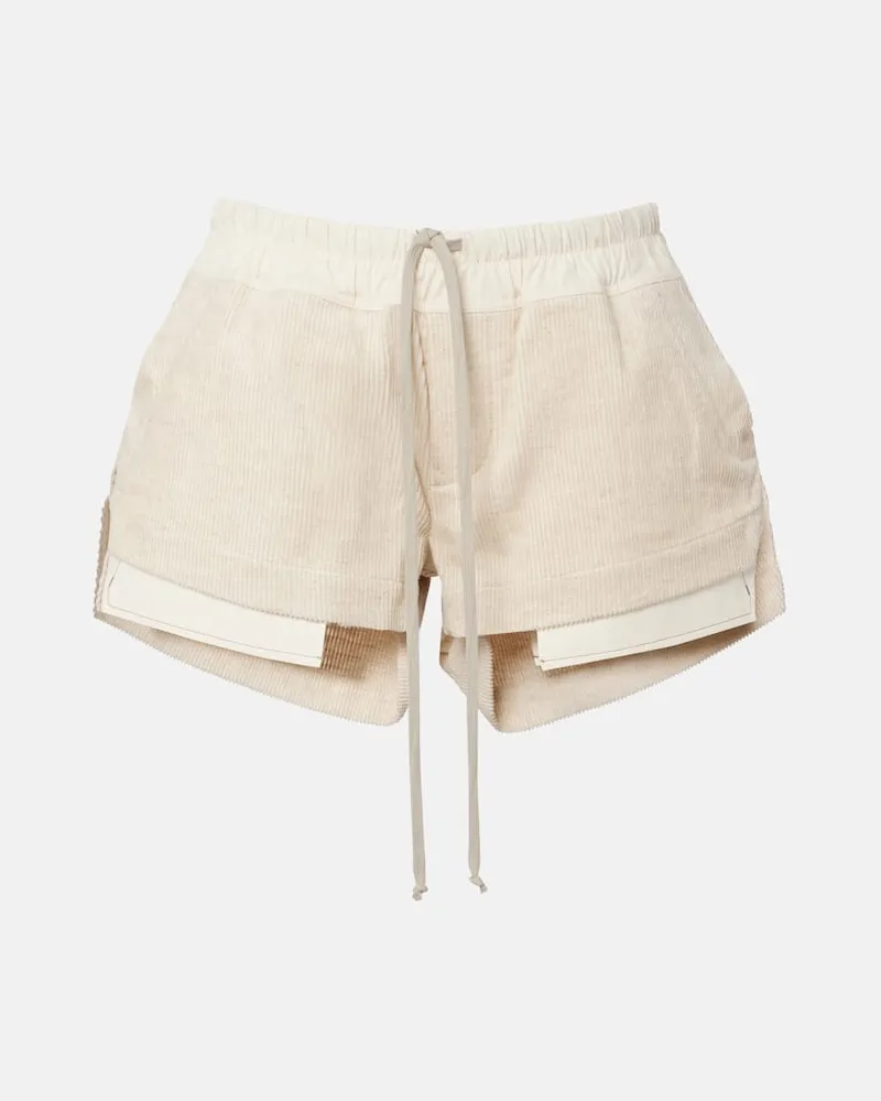 Rick Owens Bermuda-Shorts Fog aus Baumwolle und Leinen Beige
