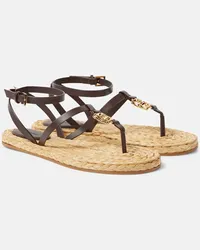 Givenchy Espadrille-Sandalen 4G Liquid aus Leder Braun