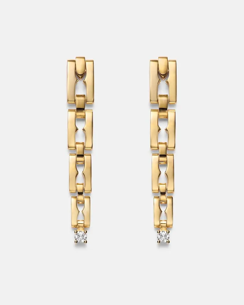 Bulgari Ohrringe B.zero1 aus 18kt Gelbgold mit Diamanten Gold