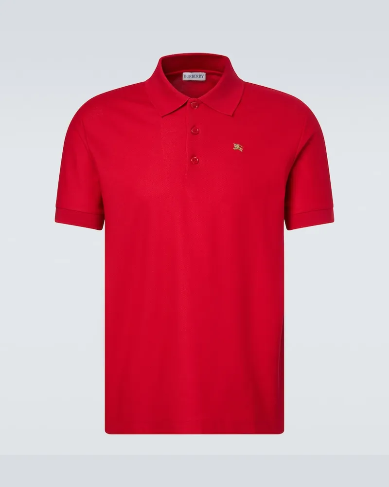 Burberry Polohemd EKD aus Baumwoll-Piqué Rot
