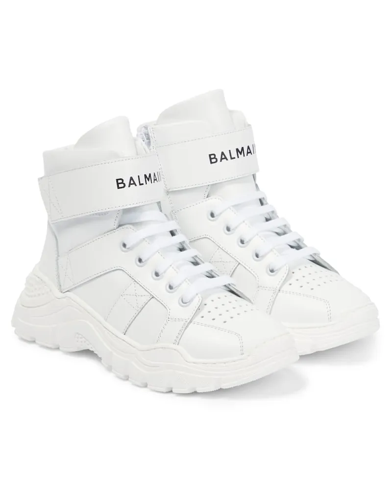 Balmain Sneakers aus Leder Weiß