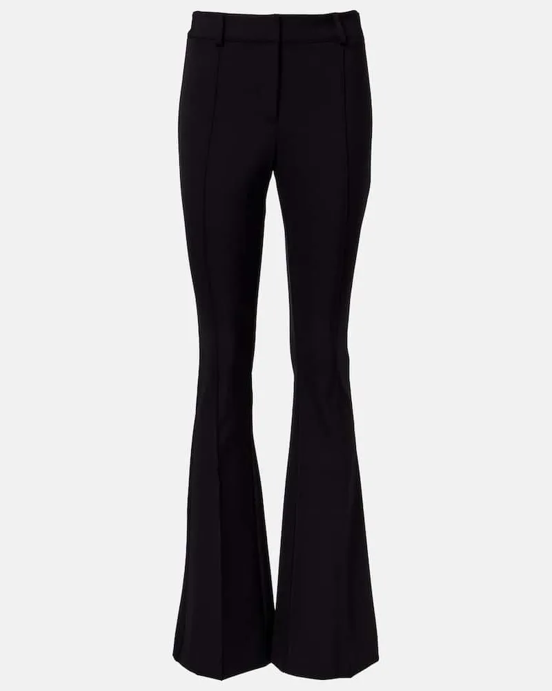 Veronica Beard High-Rise-Schlaghose Hibiscus Schwarz