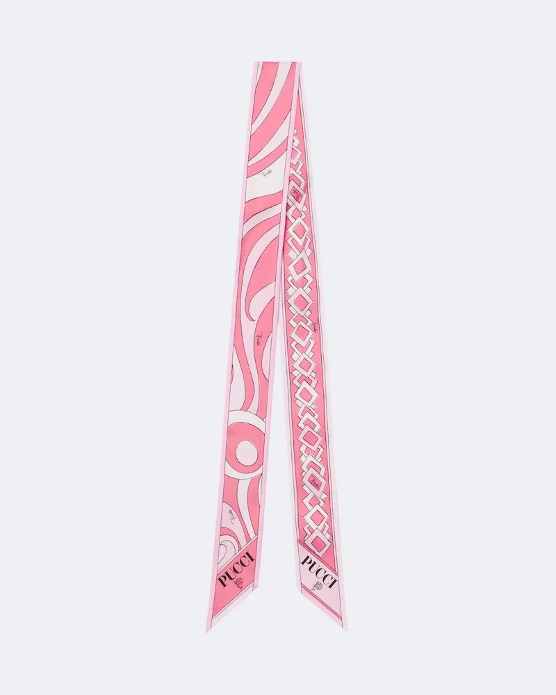 Emilio Pucci Tuch Marmo und Trapezio aus Seiden-Twill Rosa
