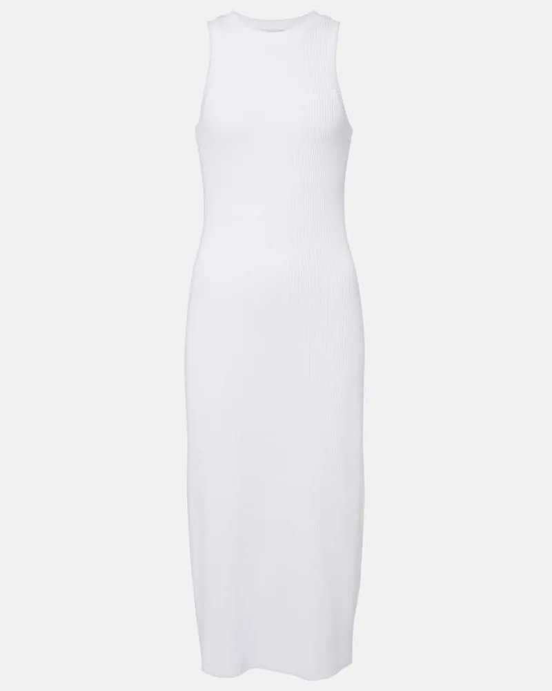 Vince Midikleid aus Jersey Weiß