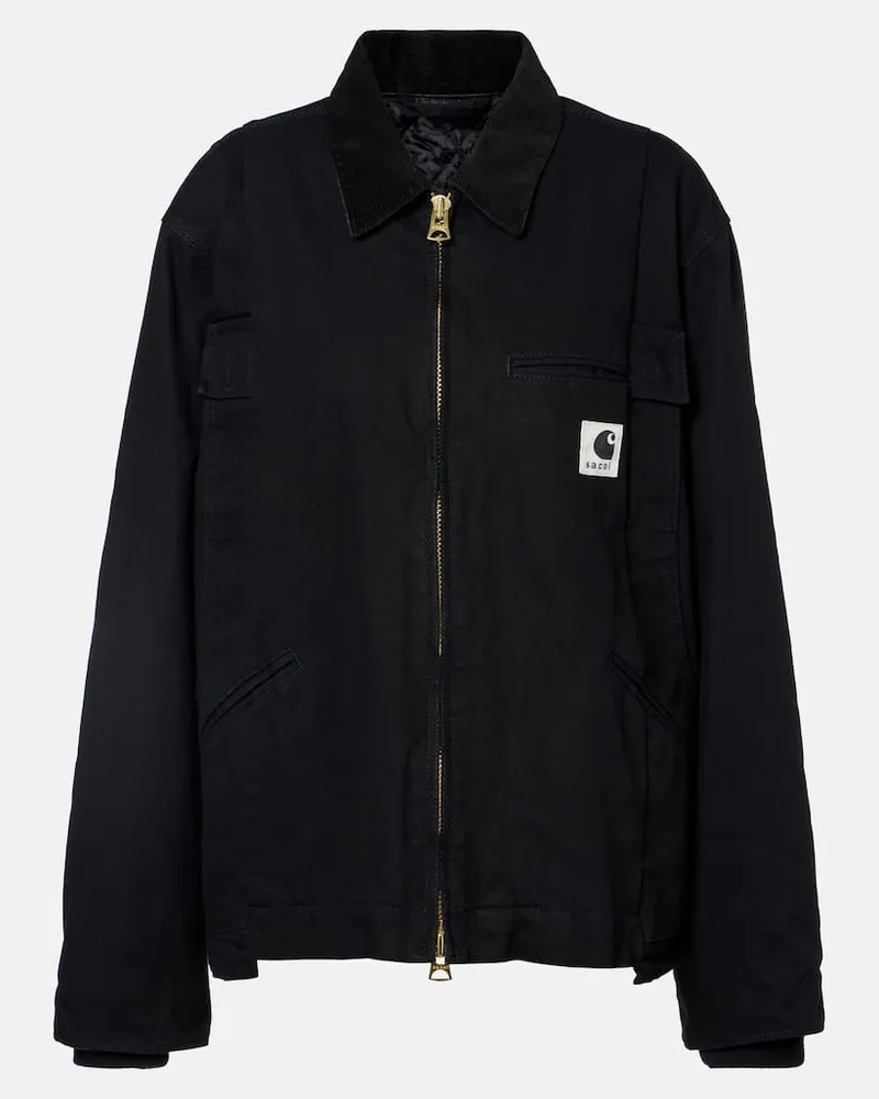 Sacai X Carhartt Blouson aus Baumwolle Schwarz