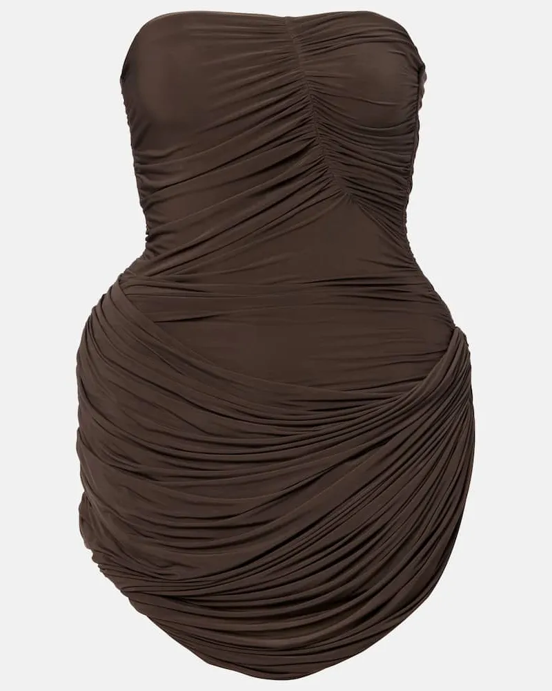 Magda Butrym Minikleid aus Jersey Braun