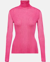 Tom Ford Rollkragentop aus Rippstrick Pink