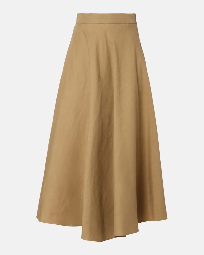 Max Mara Midirock aus Twill Grün