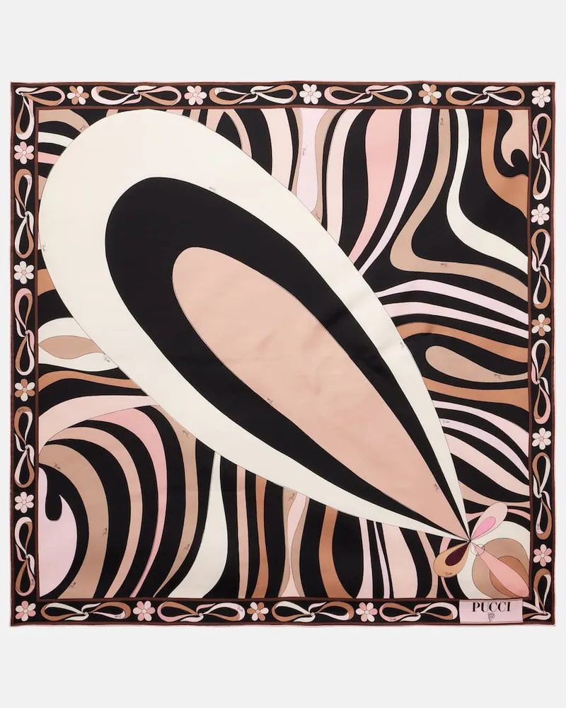 Emilio Pucci Tuch Marmo Maddalena aus Seiden-Twill Multicolor