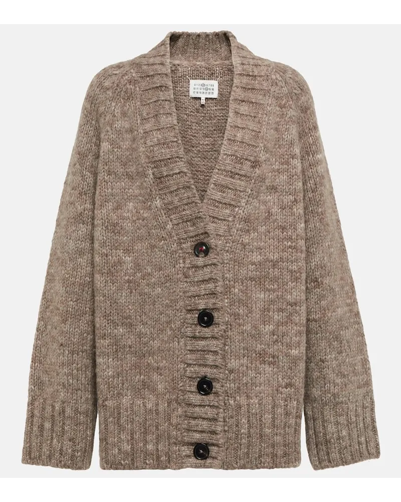 Maison Margiela Cardigan aus einem Alpakawollgemisch Nude