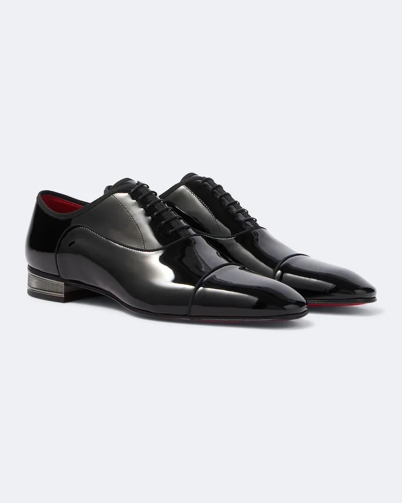 Christian Louboutin Schnürschuhe Greggo Galvin aus Lackleder Schwarz