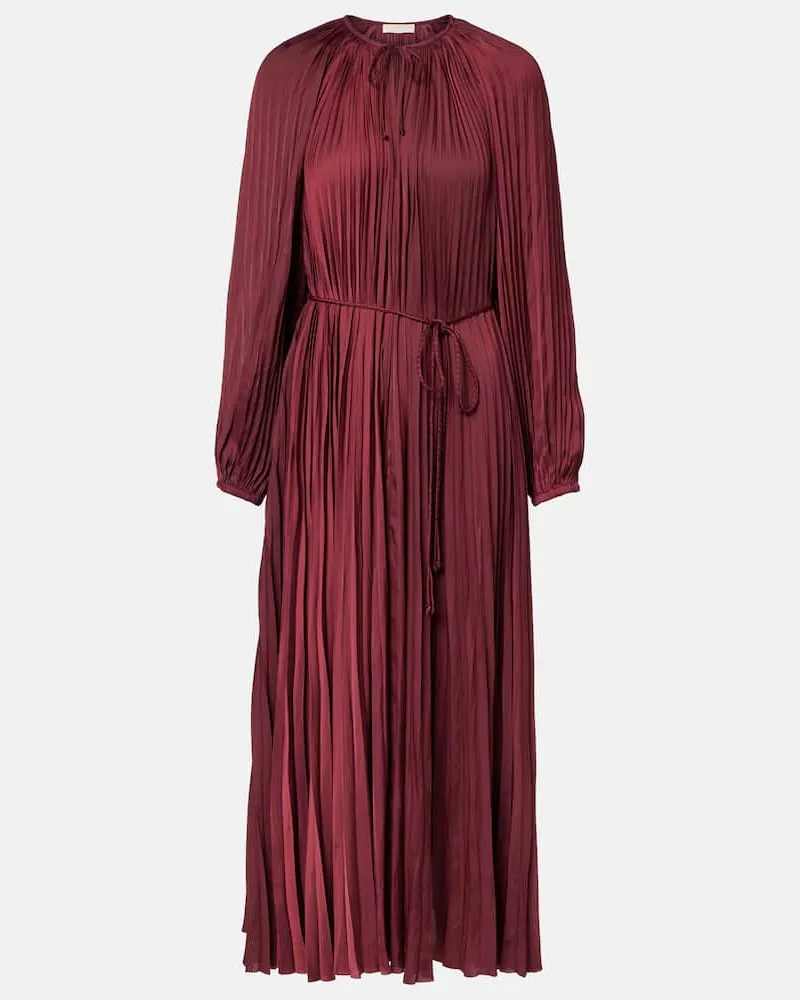 Ulla Johnson Midikleid Alexia aus Satin Burgund