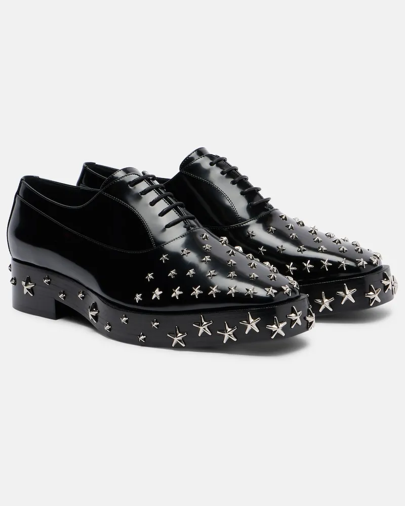 Noir Kei Ninomiya X Jimmy Choo Verzierte Schnürschuhe aus Leder Schwarz