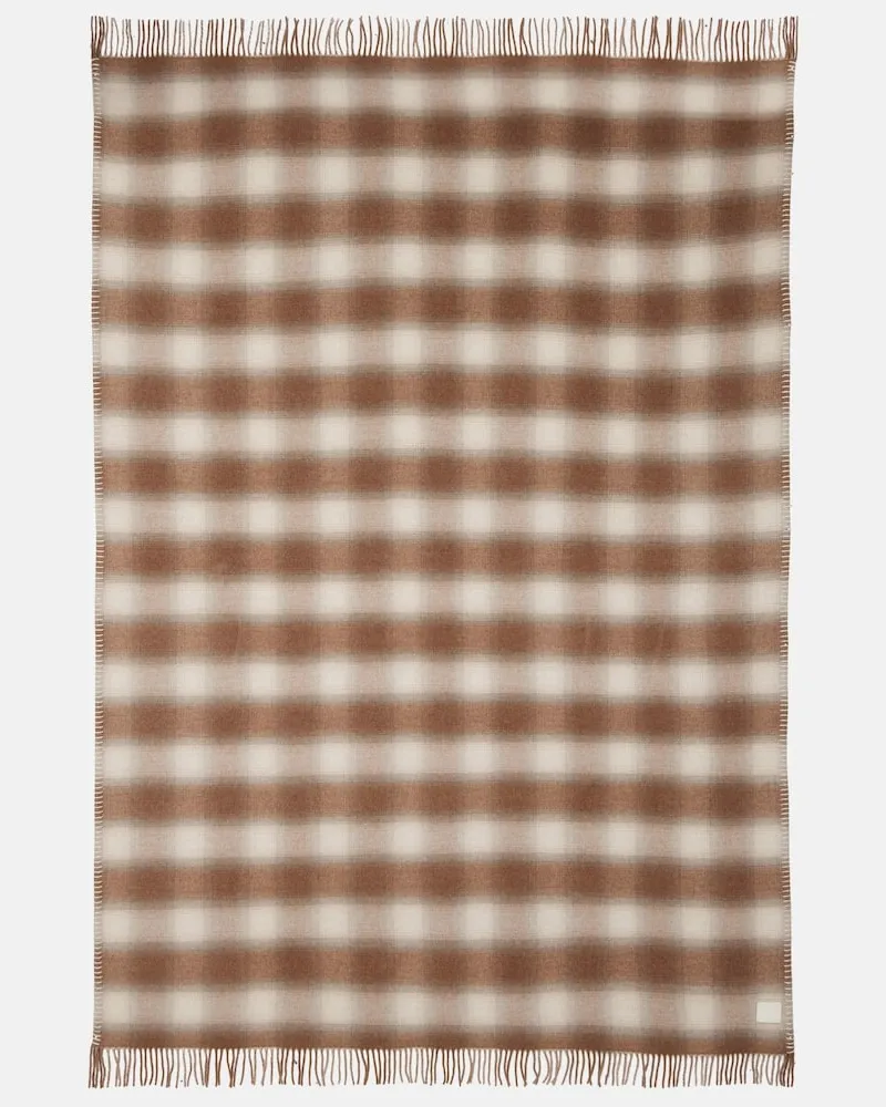 Loro Piana Decke aus Wolle und Kaschmir Braun