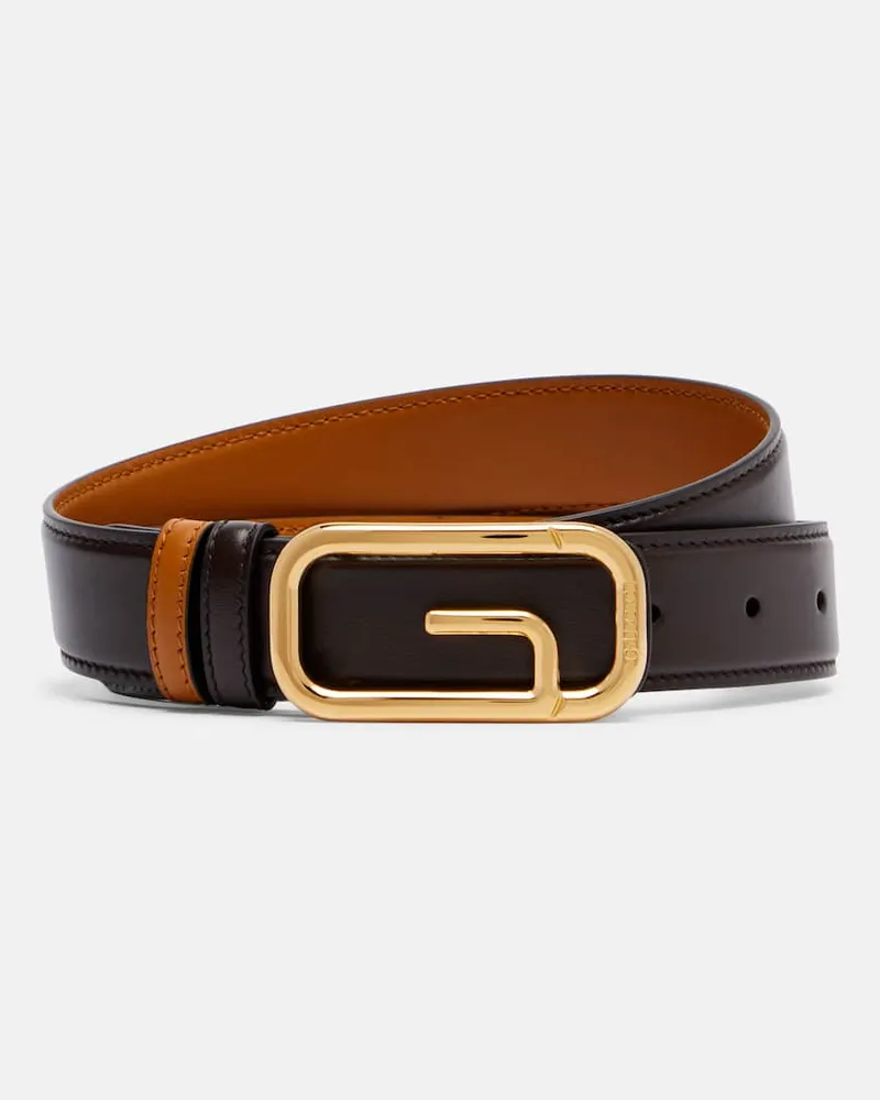 Gucci Wendbarer Gürtel aus Leder Braun