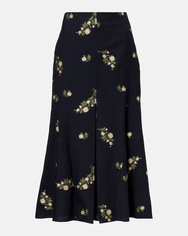Erdem Midirock aus Jacquard Blau