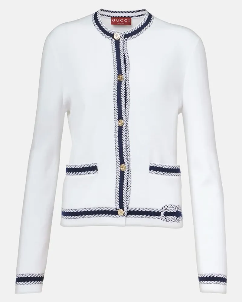 Gucci Cardigan aus Baumwolle Blau