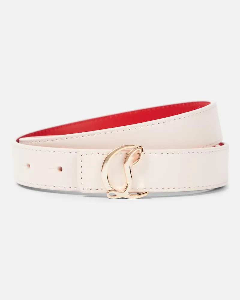 Christian Louboutin Gürtel CL aus Leder Weiß