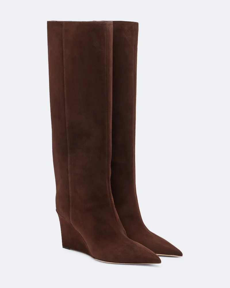Jimmy Choo Stiefel Blake aus Veloursleder Braun