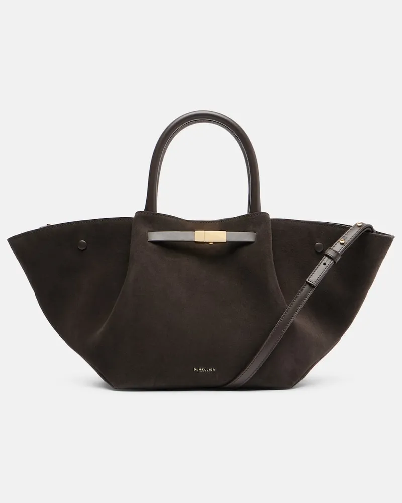DeMELLIER Tote Bag New York Midi aus Leder Braun