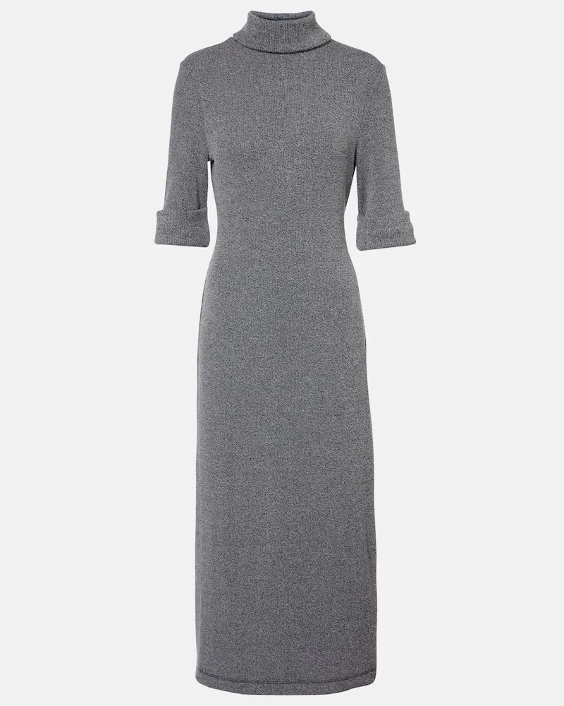 Proenza Schouler White Label Midikleid Cerine aus Bouclé Blau