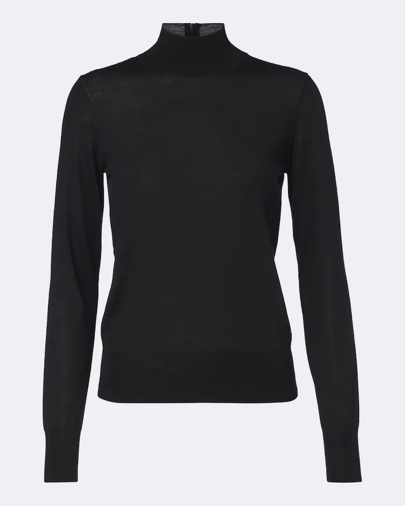 Carolina Herrera New York Pullover aus einem Woll- und Seidengemisch Schwarz