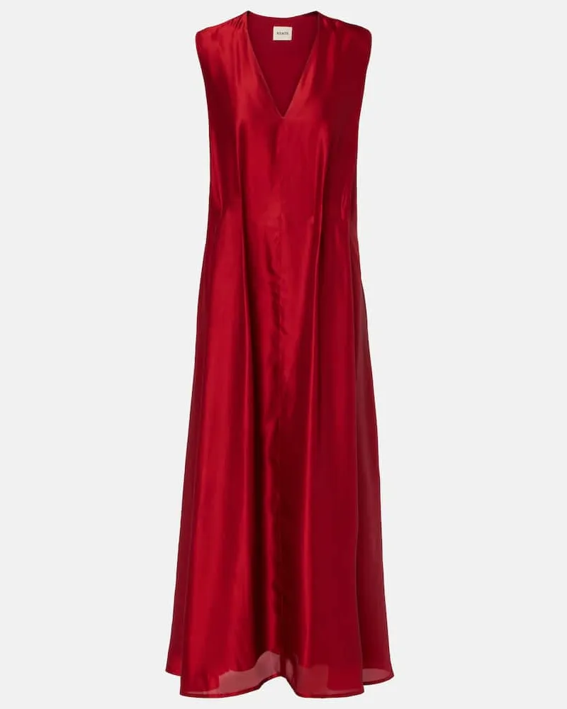 KHAITE Maxikleid Syd aus Satin Rot