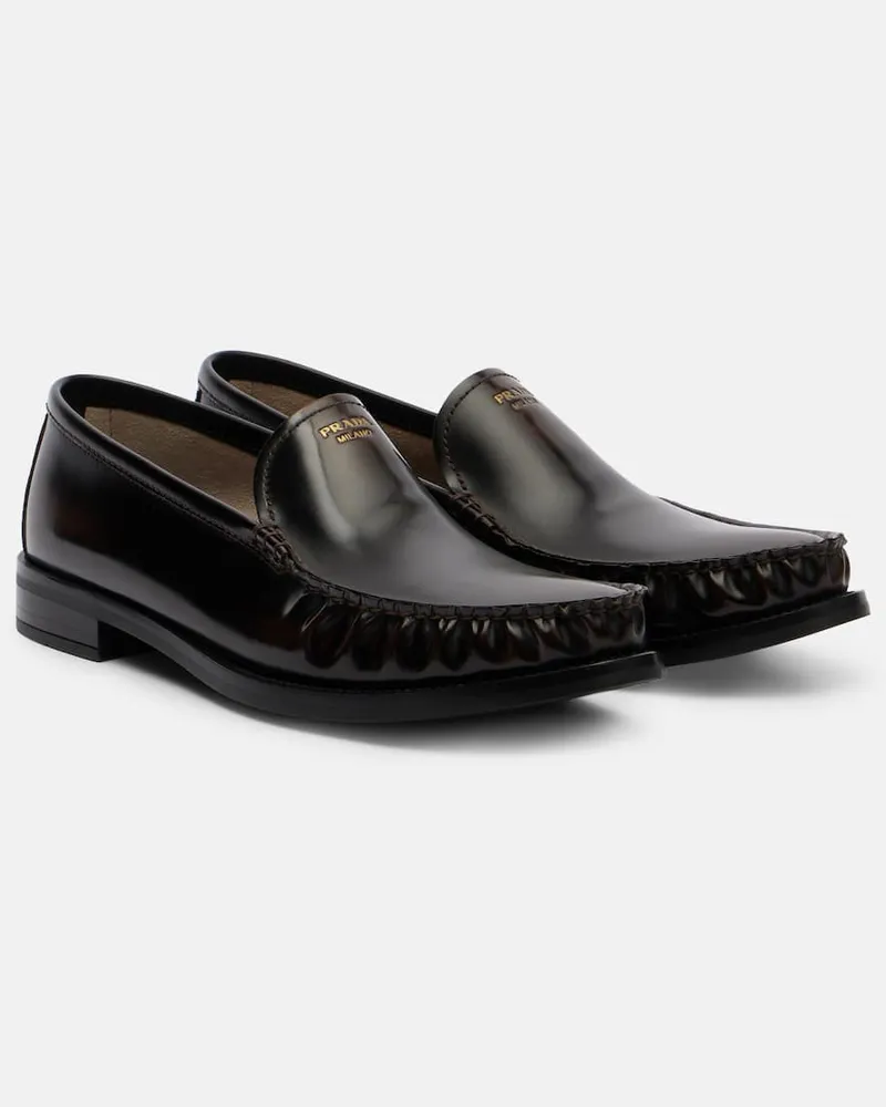 Prada Loafers Kate aus Leder Braun