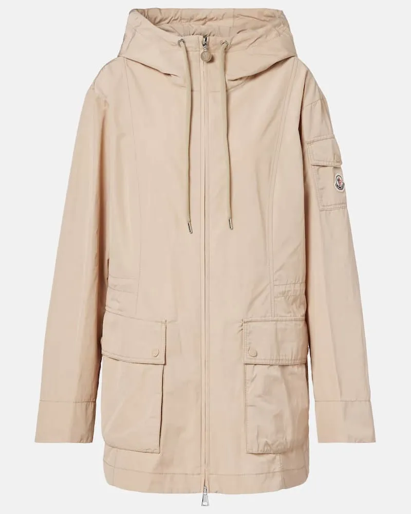 Moncler Parka Leandro aus Popeline Beige
