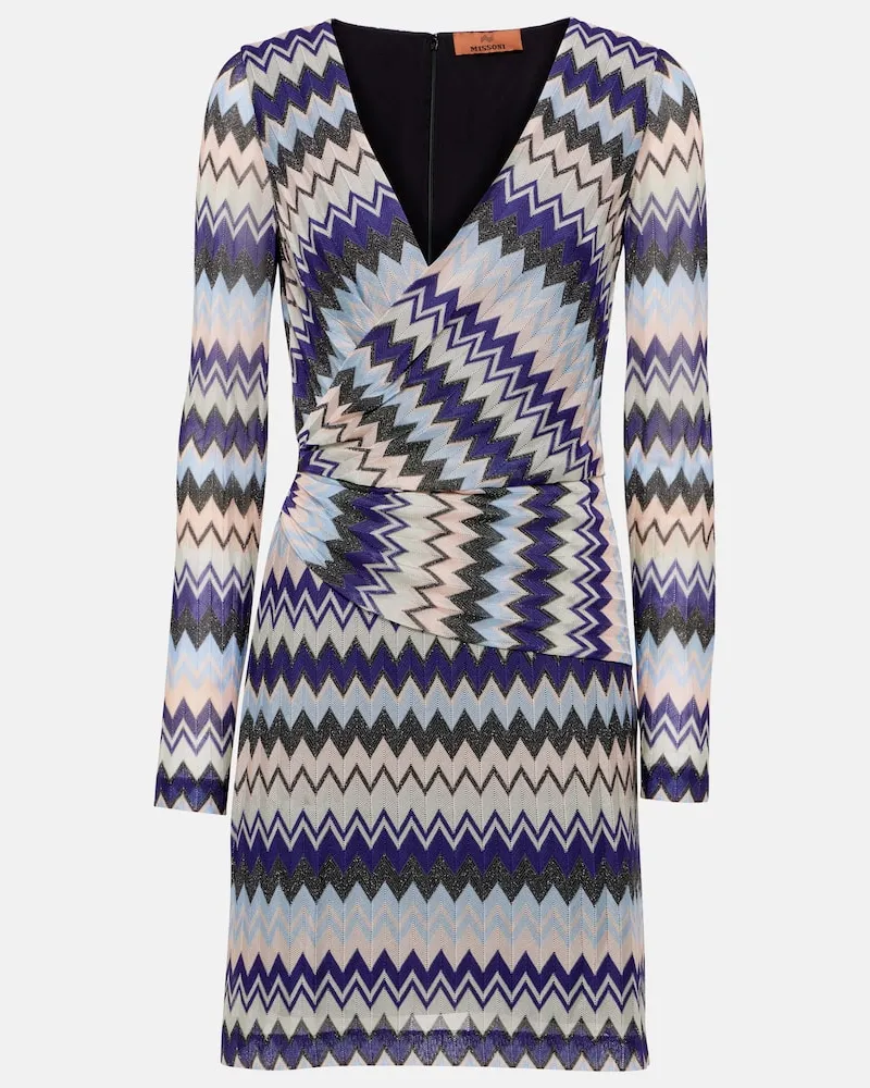 Missoni Minikleid aus Häkelstrick Multicolor