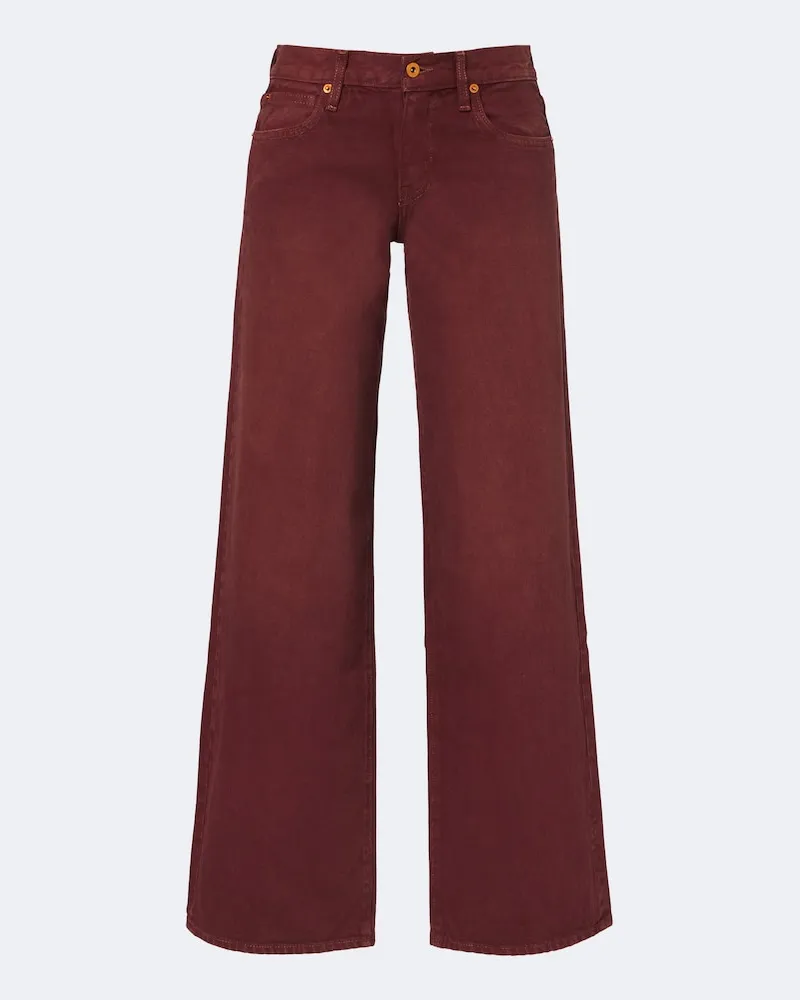 SLVRLAKE Wide-Leg Jeans Lexi Burgunderrot